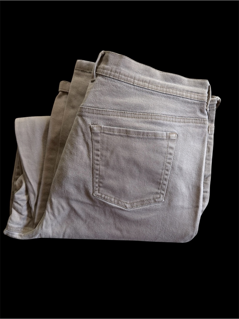 Neutral Light Taupe Jeans - Classic Back Pockets
